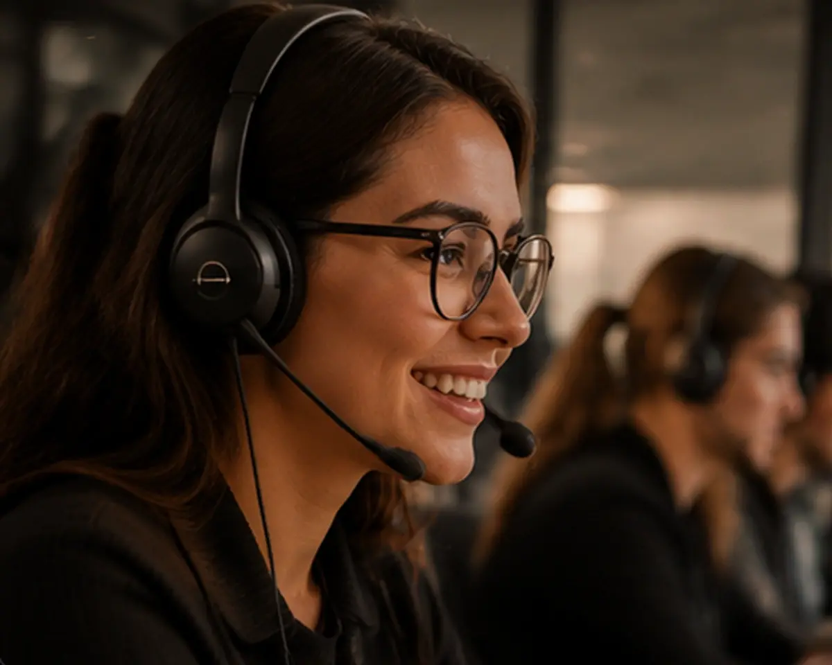 Imagem ilustrativa de atendimento com headset.