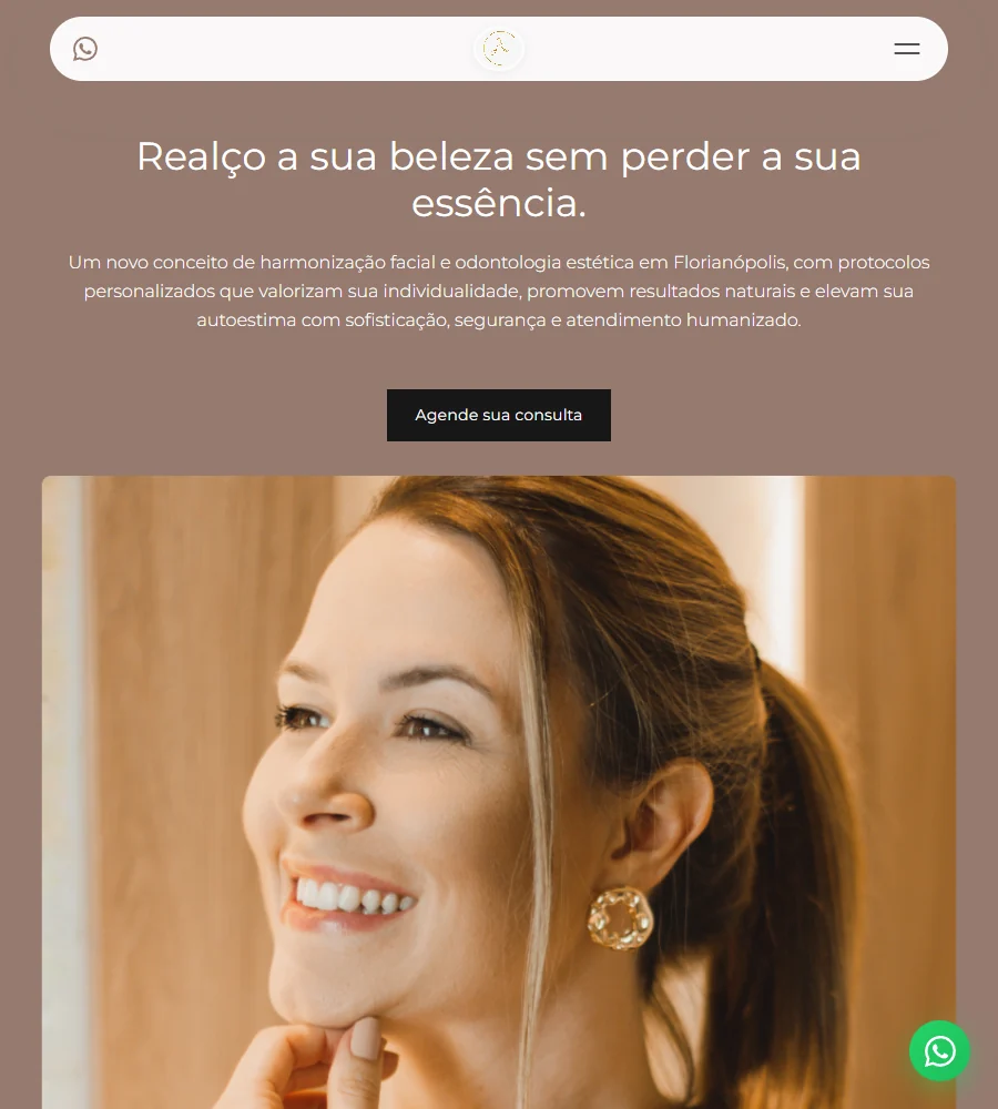 Site da Dra. Luiza Schmidt, com retrato e apresentação profissional.